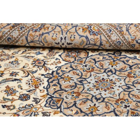 Tappeto Kashan Persia beige grigio 195x292