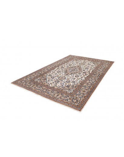 Tappeto Kashan Persia beige grigio 195x297