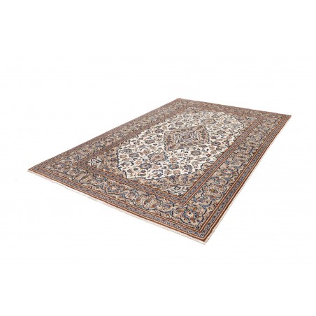 Tappeto Kashan Persia beige grigio 195x297
