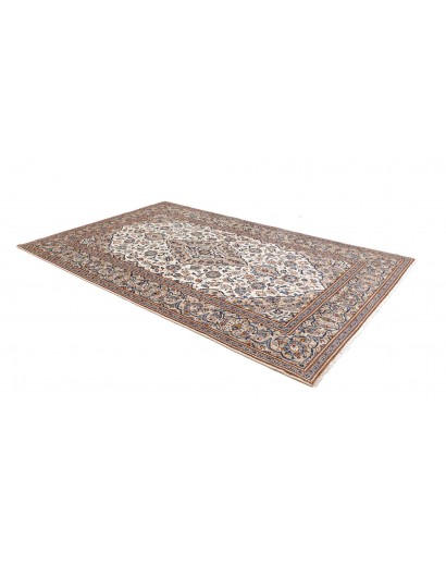 Tappeto Kashan Persia beige grigio 195x297