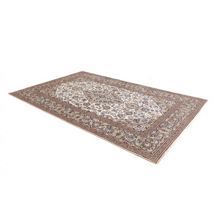 Tappeto Kashan Persia beige grigio 195x297