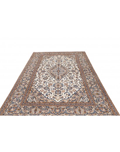 Tappeto Kashan Persia beige grigio 195x297