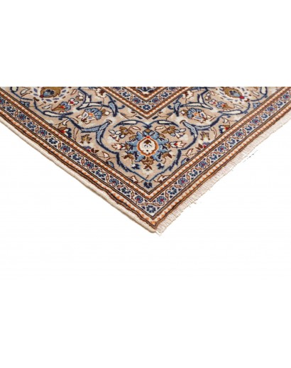 Tappeto Kashan Persia beige grigio 195x297