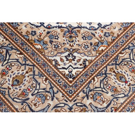 Tappeto Kashan Persia beige grigio 195x297