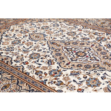 Tappeto Kashan Persia beige grigio 195x297