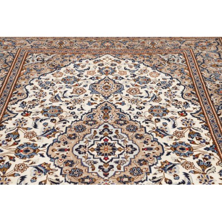 Tappeto Kashan Persia beige grigio 195x297