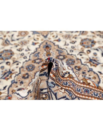 Tappeto Kashan Persia beige grigio 195x297