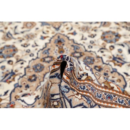 Tappeto Kashan Persia beige grigio 195x297