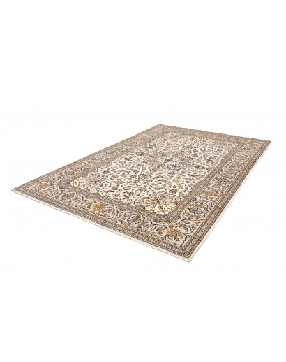 Tappeto Kashan Persia bianco azzurro 204x300