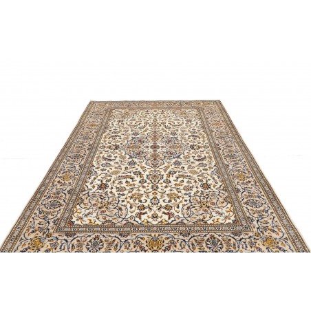 Tappeto Kashan Persia bianco azzurro 204x300