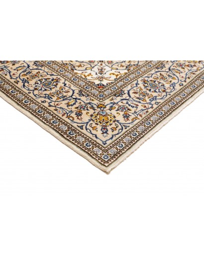 Tappeto Kashan Persia bianco azzurro 204x300