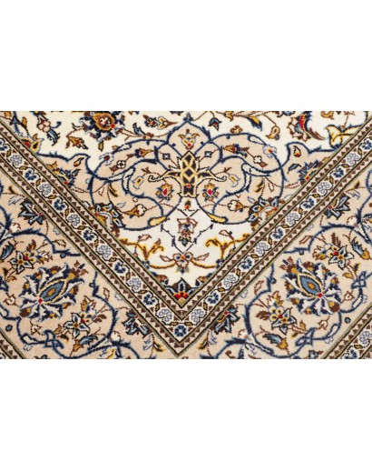 Tappeto Kashan Persia bianco azzurro 204x300