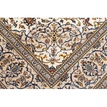 Tappeto Kashan Persia bianco azzurro 204x300