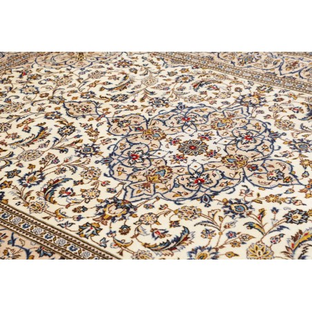 Tappeto Kashan Persia bianco azzurro 204x300