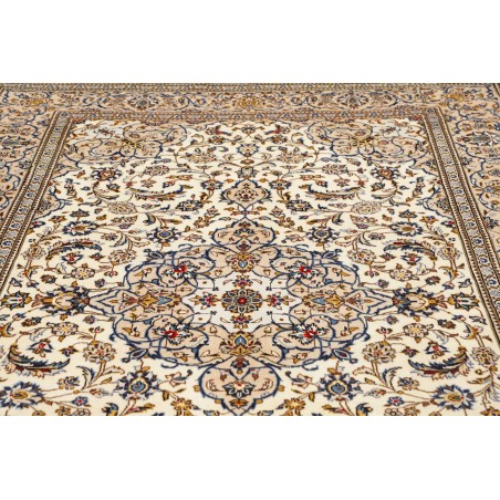 Tappeto Kashan Persia bianco azzurro 204x300