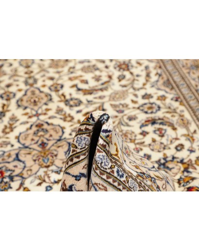 Tappeto Kashan Persia bianco azzurro 204x300