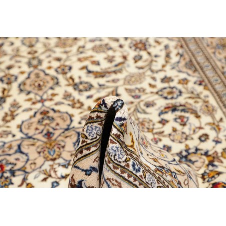 Tappeto Kashan Persia bianco azzurro 204x300