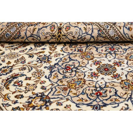 Tappeto Kashan Persia bianco azzurro 204x300