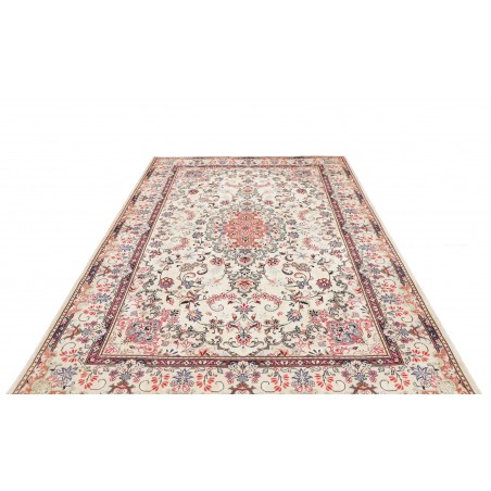 Tappeto Kashan Persia bianco grigio 198x302