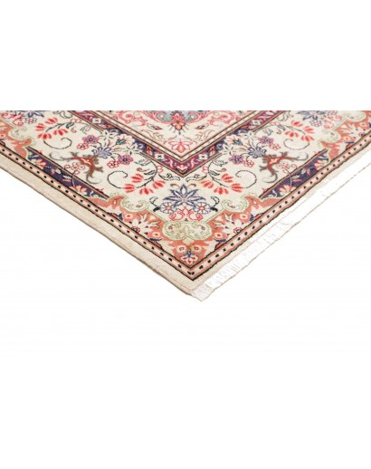 Tappeto Kashan Persia bianco grigio 198x302
