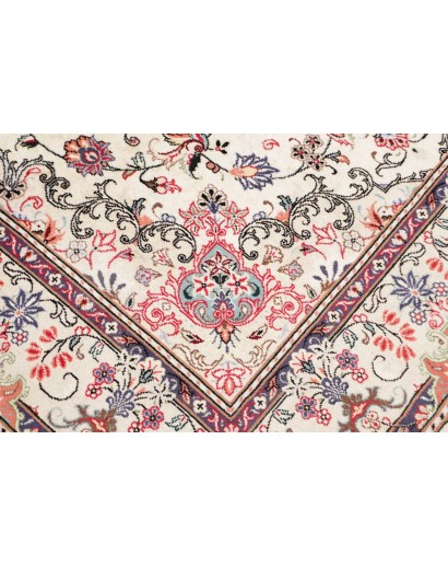 Tappeto Kashan Persia bianco grigio 198x302