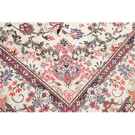 Tappeto Kashan Persia bianco grigio 198x302