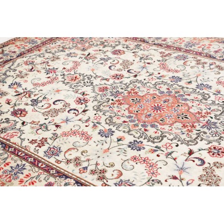 Tappeto Kashan Persia bianco grigio 198x302