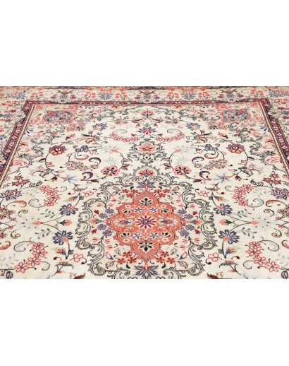 Tappeto Kashan Persia bianco grigio 198x302