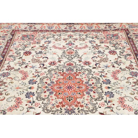 Tappeto Kashan Persia bianco grigio 198x302