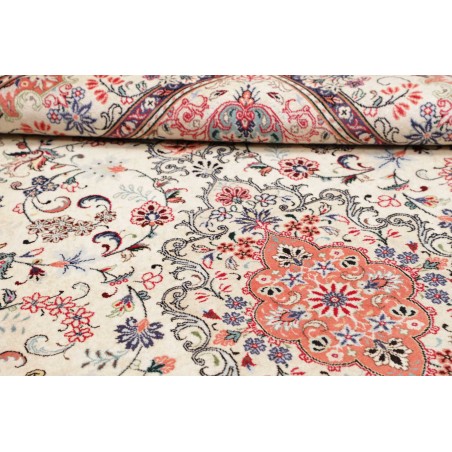 Tappeto Kashan Persia bianco grigio 198x302