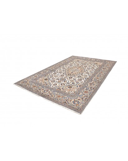 Tappeto Kashan Persia bianco grigio 202x303
