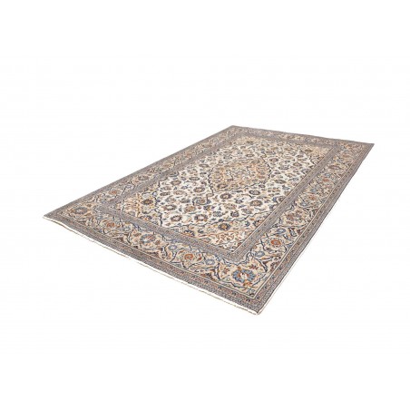Tappeto Kashan Persia bianco grigio 202x303