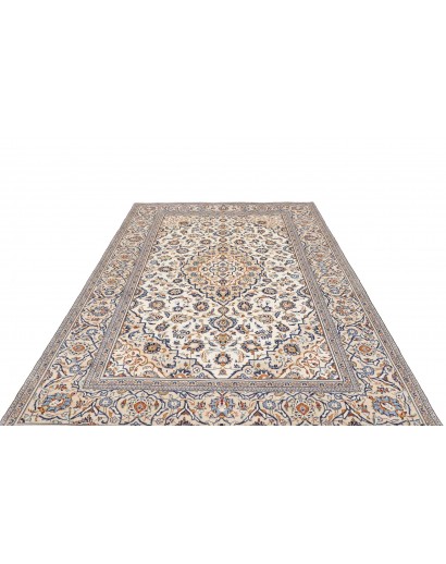Tappeto Kashan Persia bianco grigio 202x303