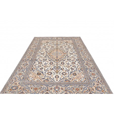 Tappeto Kashan Persia bianco grigio 202x303