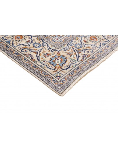 Tappeto Kashan Persia bianco grigio 202x303