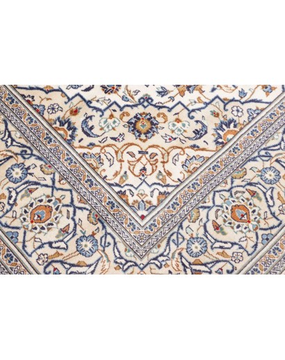 Tappeto Kashan Persia bianco grigio 202x303