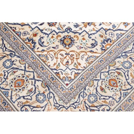 Tappeto Kashan Persia bianco grigio 202x303