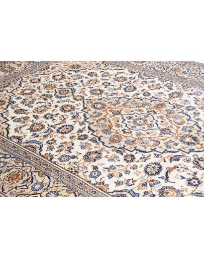 Tappeto Kashan Persia bianco grigio 202x303