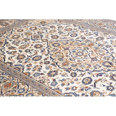 Tappeto Kashan Persia bianco grigio 202x303