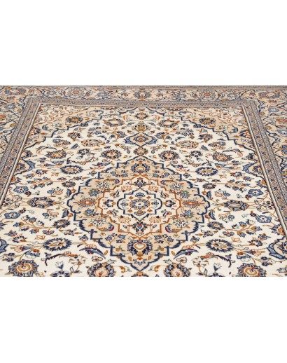 Tappeto Kashan Persia bianco grigio 202x303