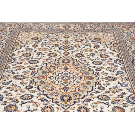 Tappeto Kashan Persia bianco grigio 202x303