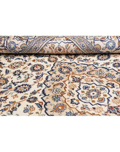 Tappeto Kashan Persia bianco grigio 202x303