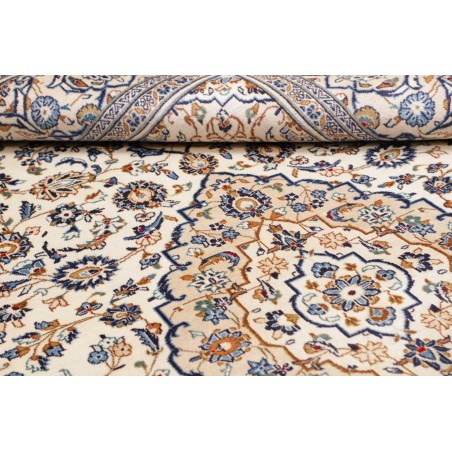 Tappeto Kashan Persia bianco grigio 202x303