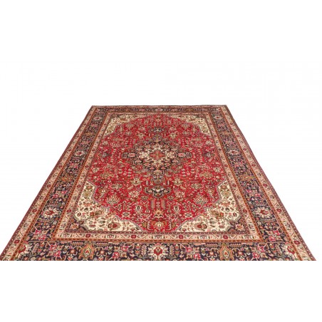 Tappeto Tabriz Persia marrone giallo 195x288