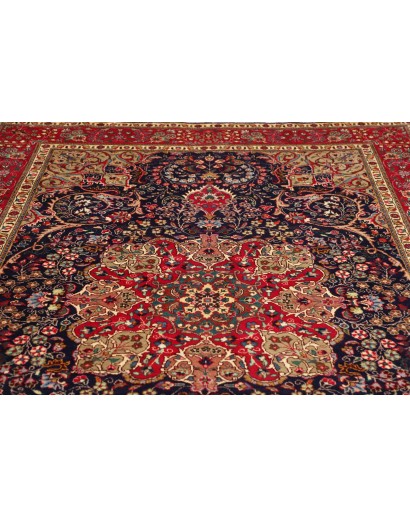 Tappeto Tabriz Persia marrone blu 204x300