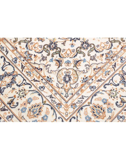 Tappeto Kashan Persia bianco grigio 200x294