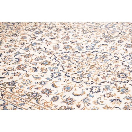 Tappeto Kashan Persia bianco grigio 200x294