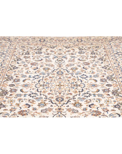 Tappeto Kashan Persia bianco grigio 200x294