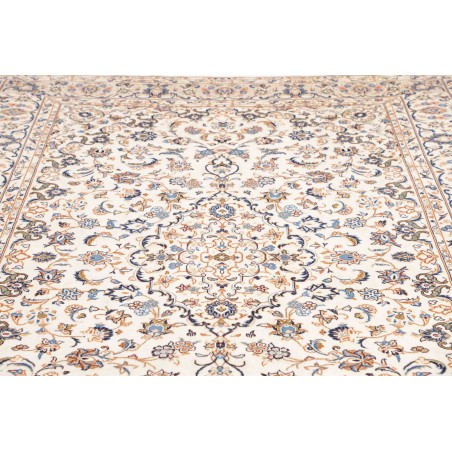 Tappeto Kashan Persia bianco grigio 200x294
