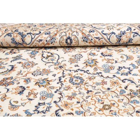 Tappeto Kashan Persia bianco grigio 200x294